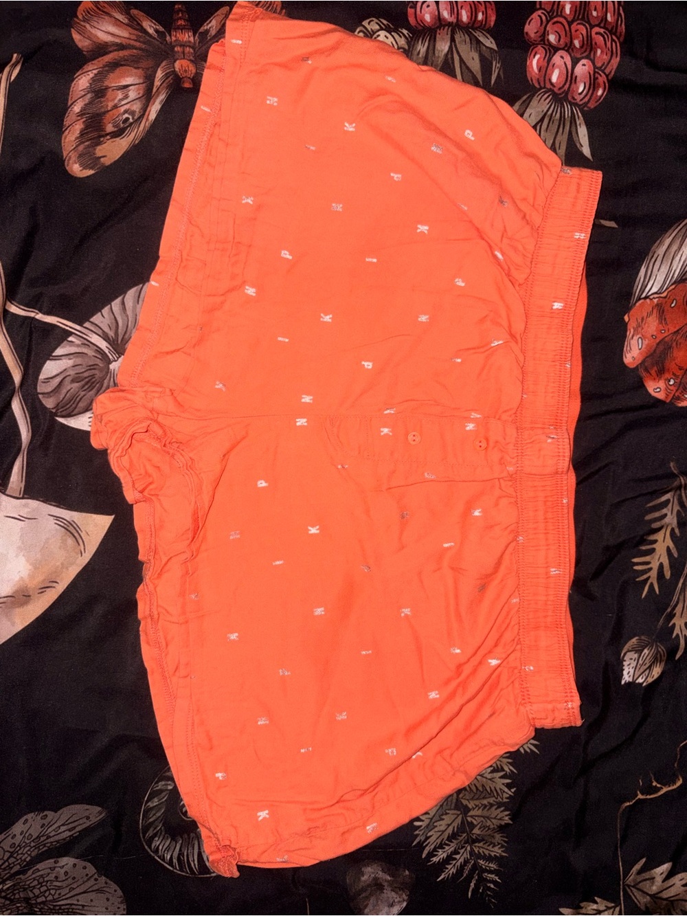 PINK Victoria's Secret Coral Athletic Shorts with Micro-Print
